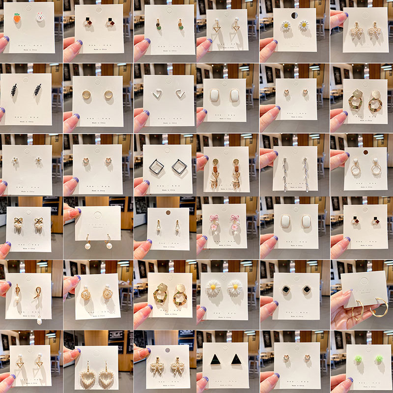 小众设计夜市摆地摊耳钉货源ins风韩国时尚耳环耳饰义乌